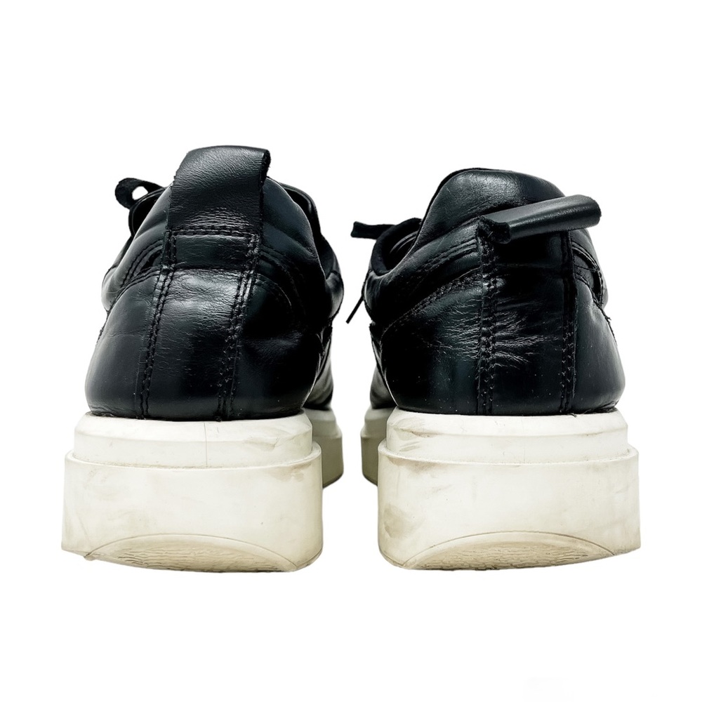 Zara Leather Platform Lace Up Sneakers Women’s 42 Shoes Black - Picture 8 of 11